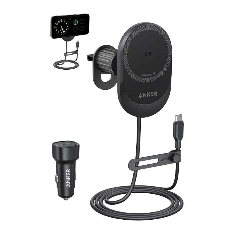 Anker MagGo 15W Wireless Car Charger – Black | UAECable Chargers & AdaptersUpgrade your drive with the Anker MagGo Wireless Car Charger (15W) – Black, designed for seamless fast charging on the road. Perfectly compatible with MagSafe-enabled iPhones, this